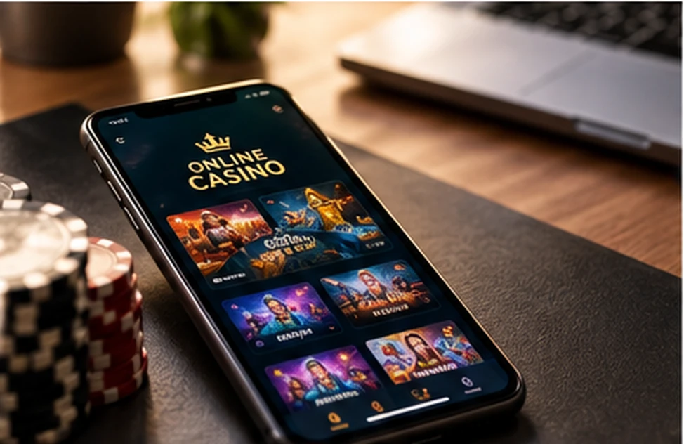 Mobile casino application dashboard showing bonus rollover progress bar