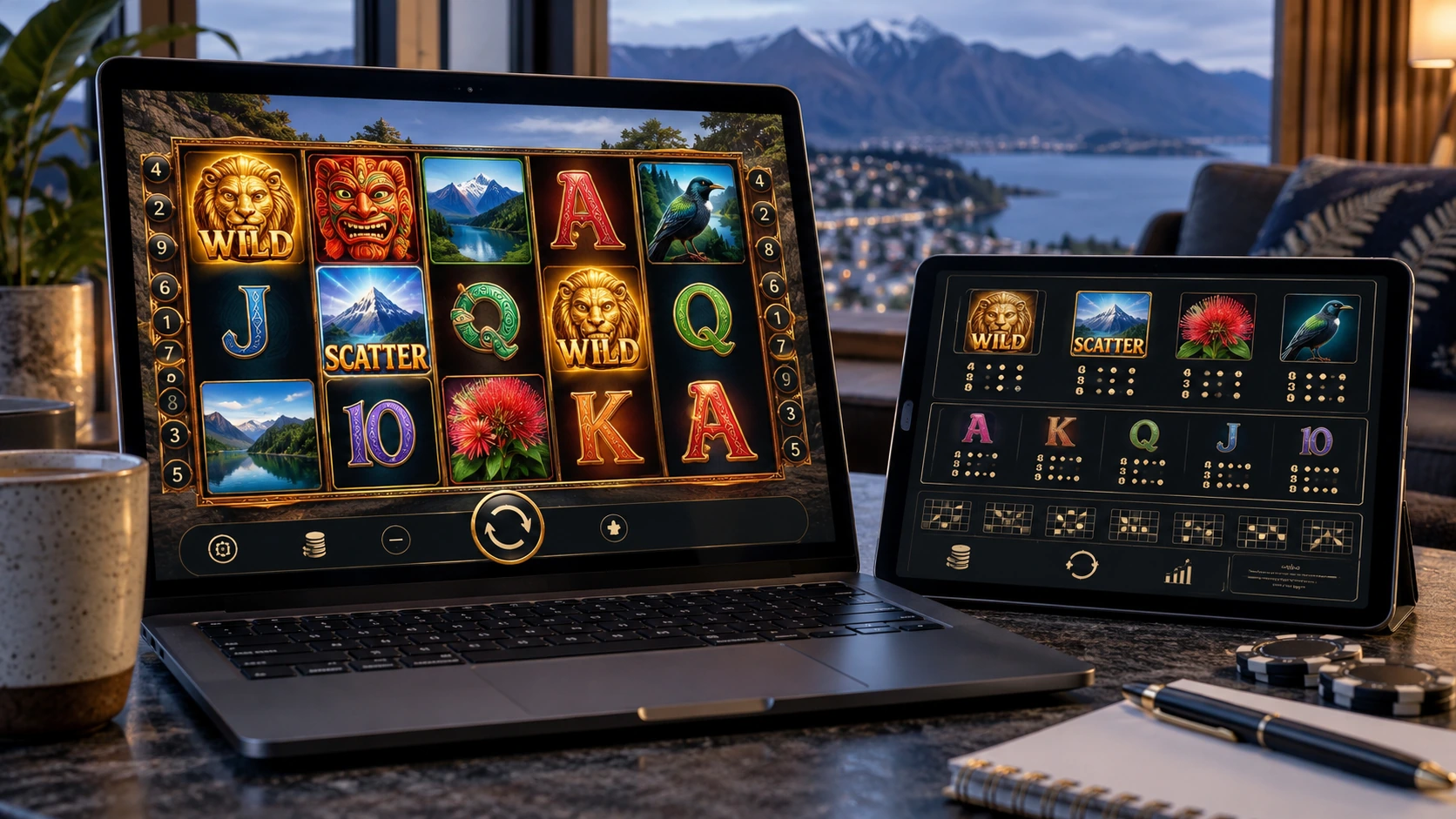 Mechanical and digital components showing certification testing on gaming cabinet hardware