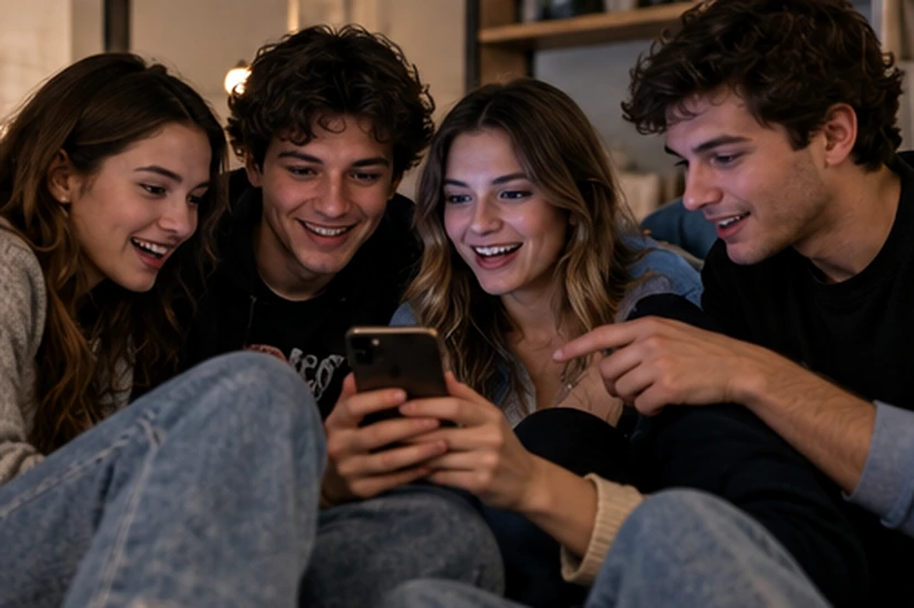 Friends sharing digital entertainment illustrate the social context in which gambling discussions can circulate.